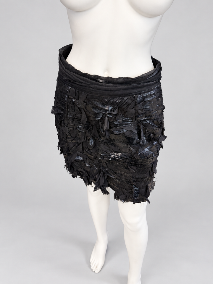 Elisabetta Franchi Celyn b. textured black skirt