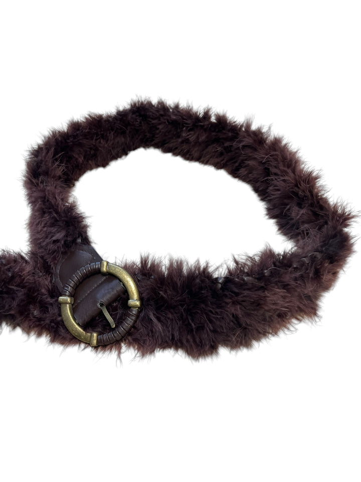 Vintage faux fur belt