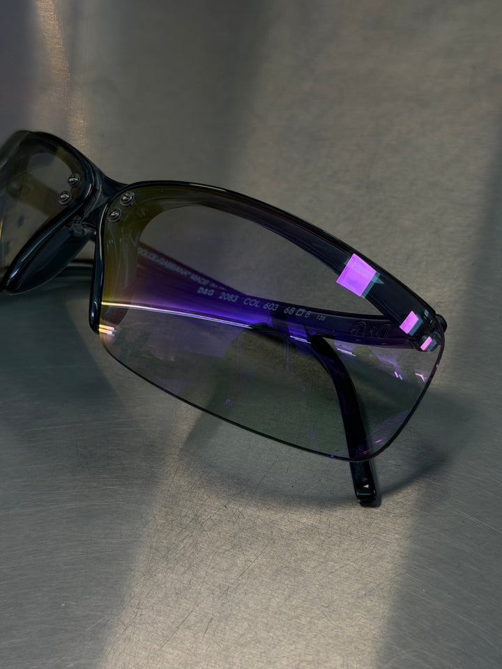 Dolce&Gabbana 2000s purple shield sunglasses