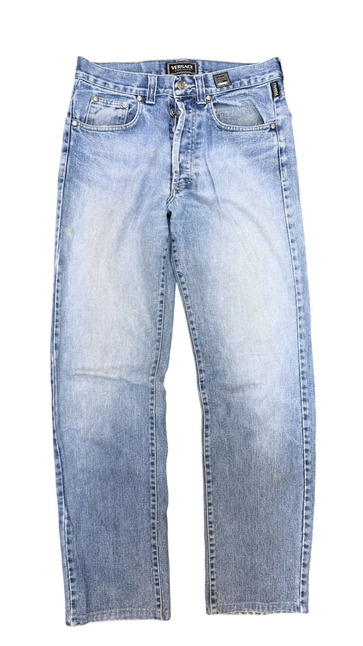 Versace Jeans Couture light wash straight leg jeans