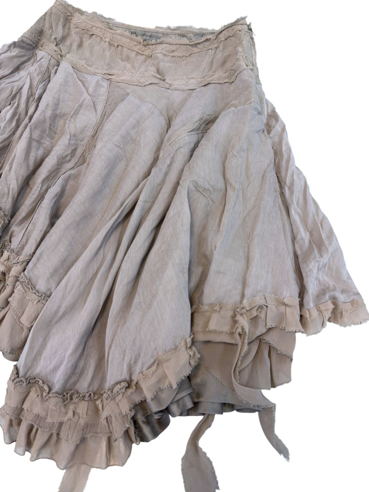 Annarita N vintage silk ruffle skirt