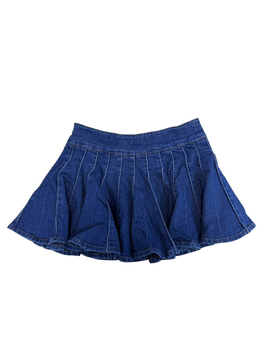Miss Blumarine denim pleated mini skirt
