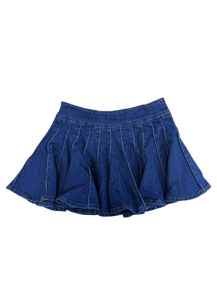 Miss Blumarine denim pleated mini skirt