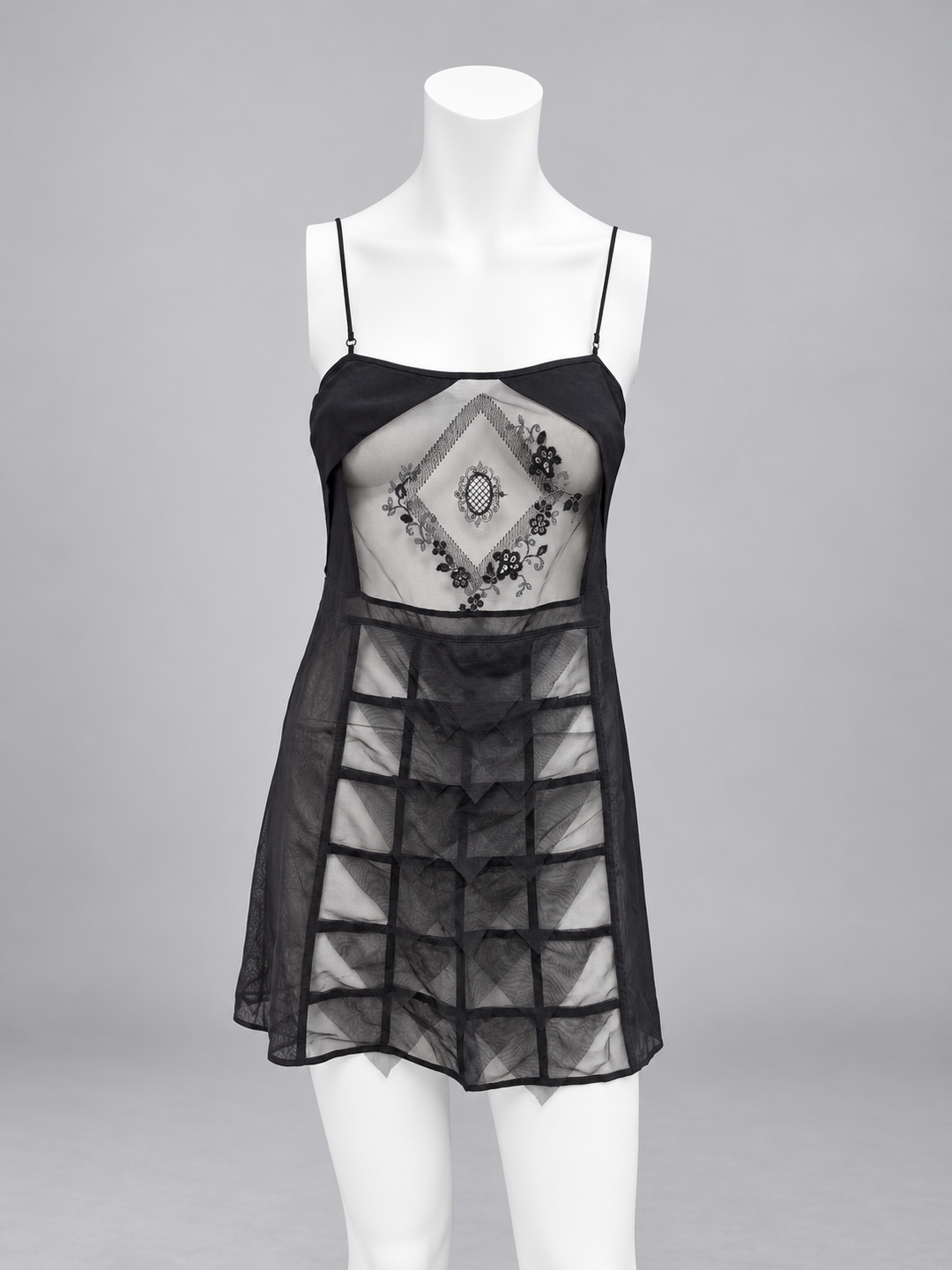 La Perla SS13 runway sheer panel mini dress