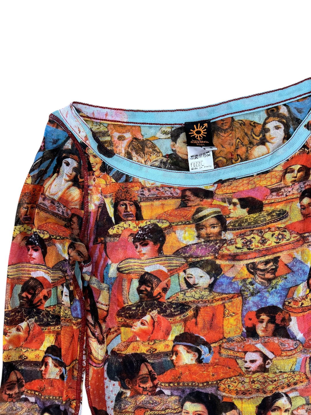 Jean Paul Gaultier x Fuzzi S/S 1994 “Indian Procession” Mesh Top Small