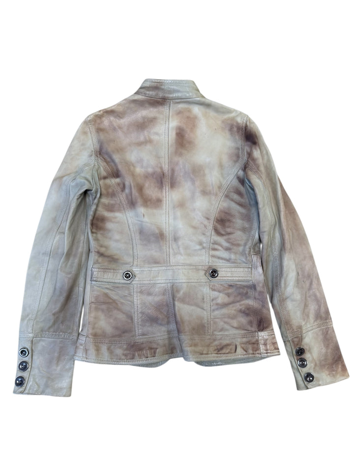 Myskin Piesse washed leather jacket small
