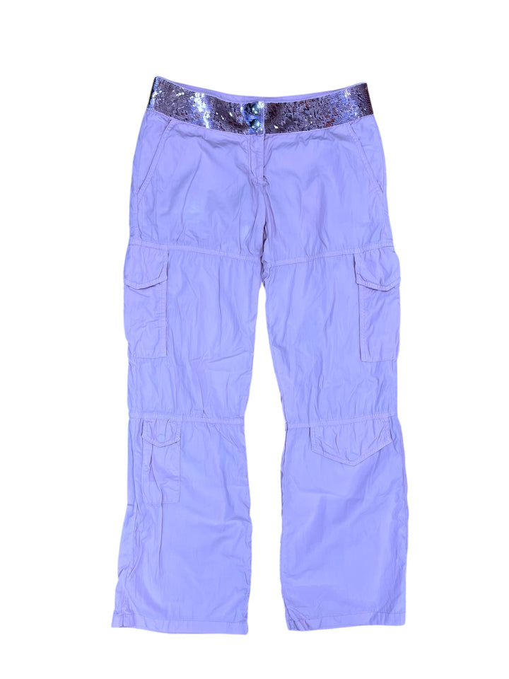 Richmond Pink Sequin Waist Cargo Pants Small eu34