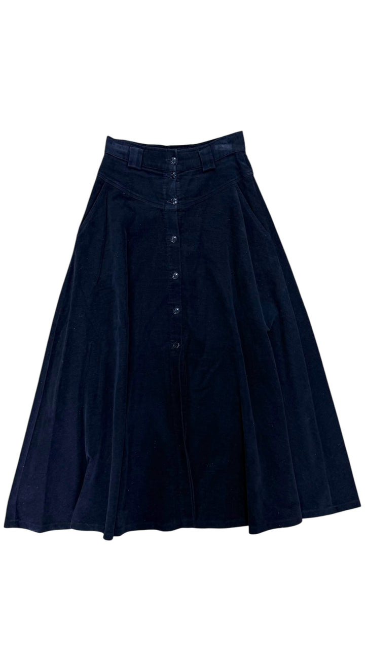 Kenzo Paris high-waisted button front skirt black