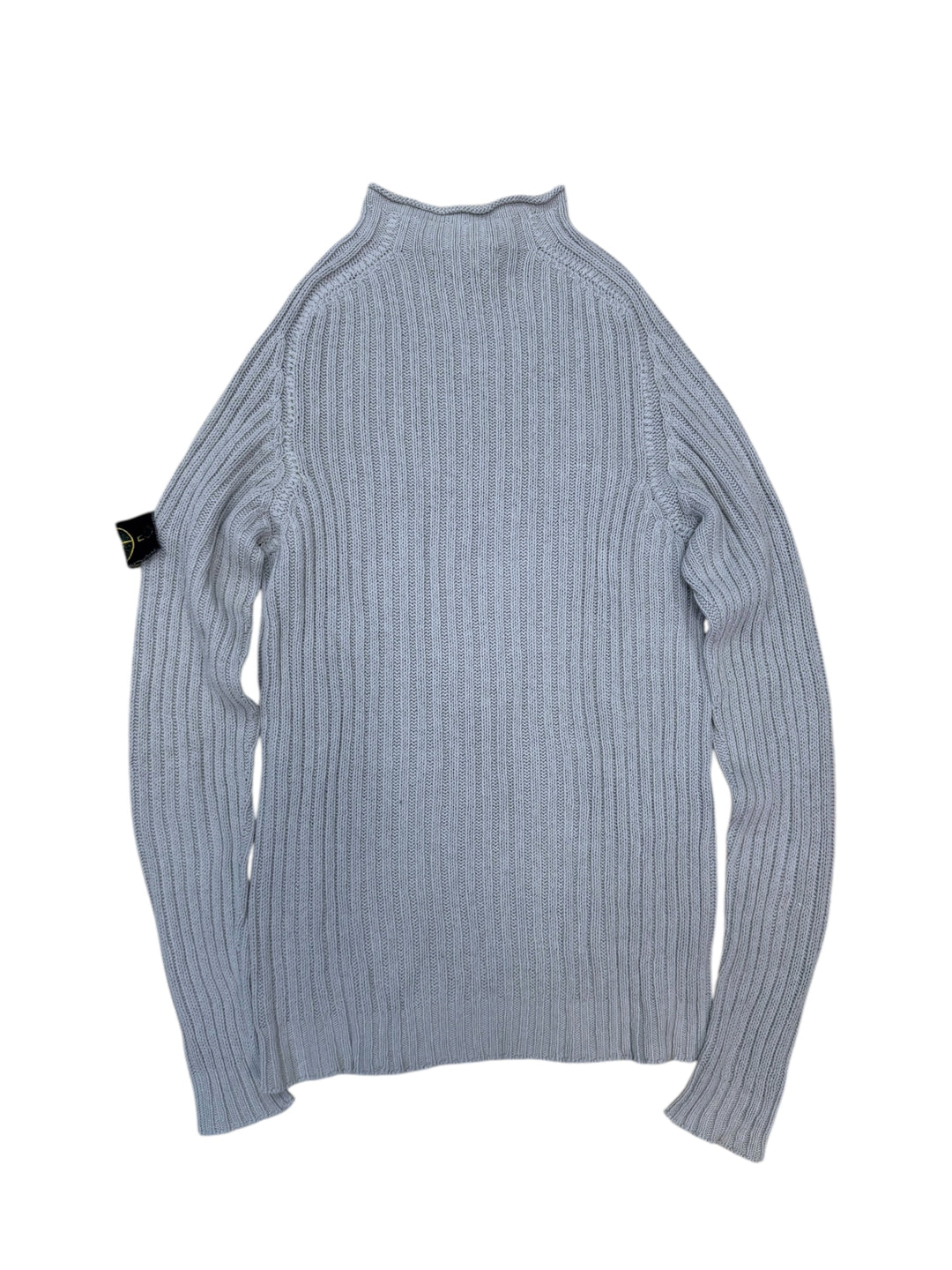 Stone Island ribbed knit mock-neck sweater