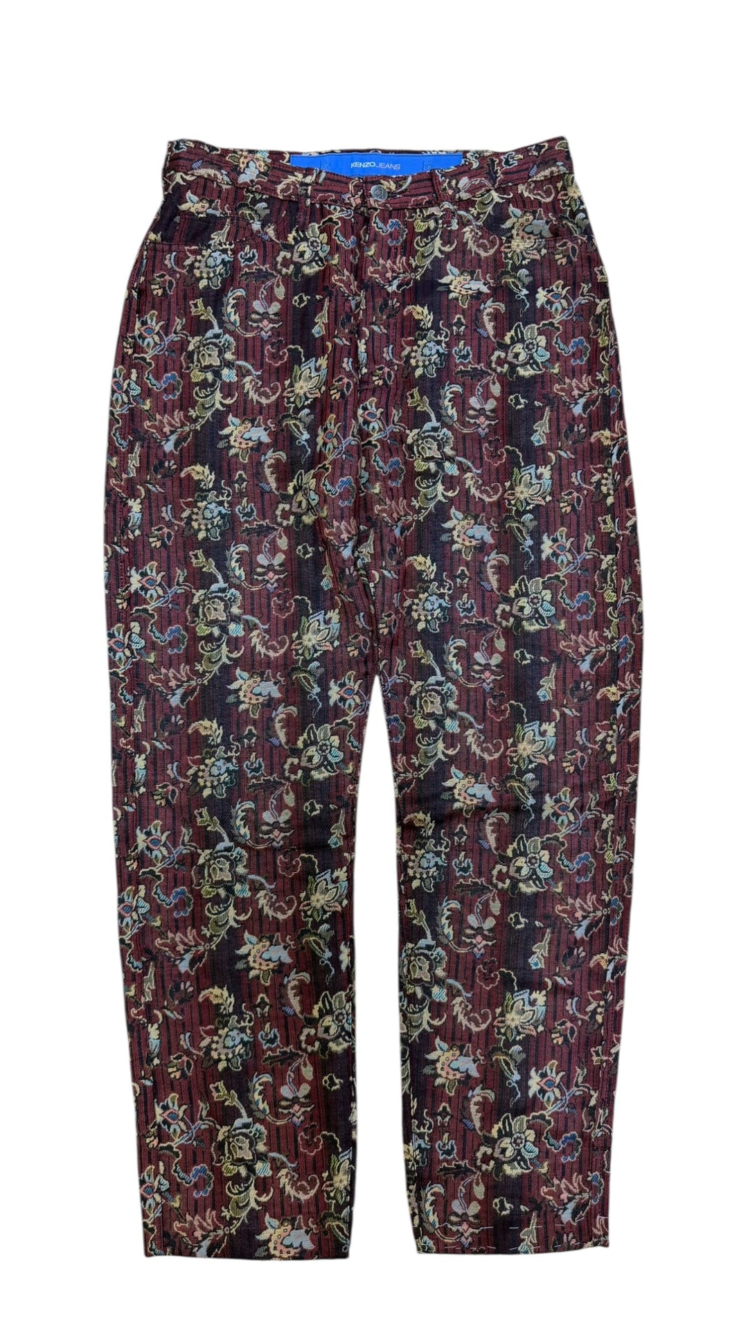 Kenzo vintage floral tapestry pattern trousers