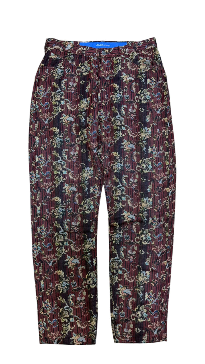 Kenzo vintage floral tapestry pattern trousers