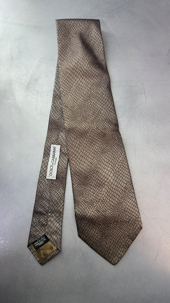 Dolce&Gabbana vintage snake print silk tie