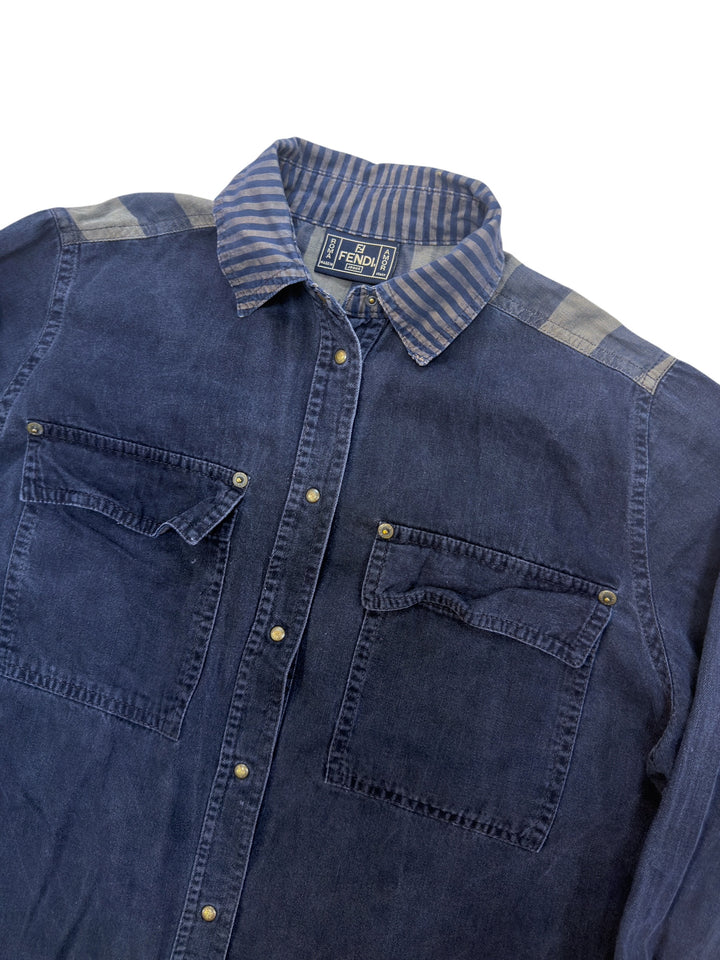 Fendi vintage denim western shirt
