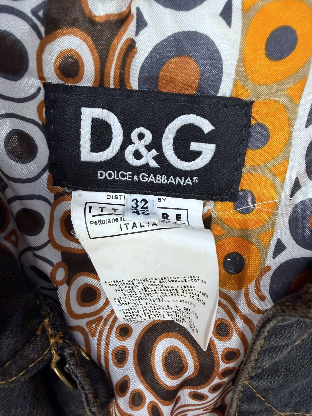 Dolce & Gabbana Black Denim & Wool Sleeve Belted Jacket Small