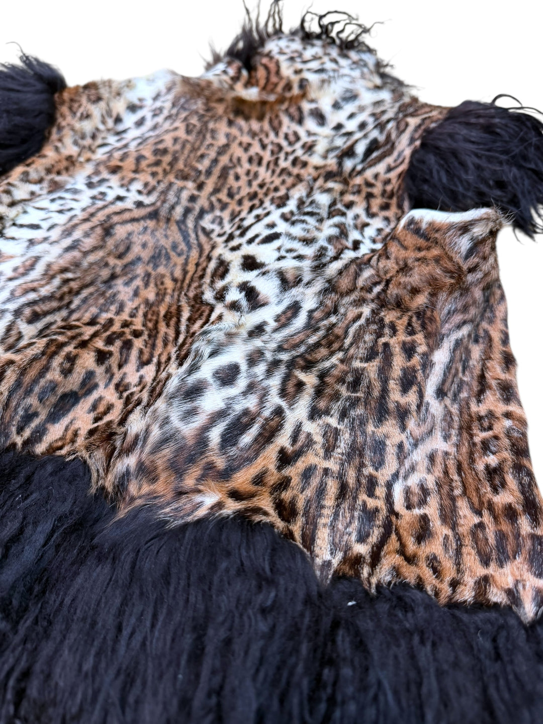 Vintage leopard fur vest medium
