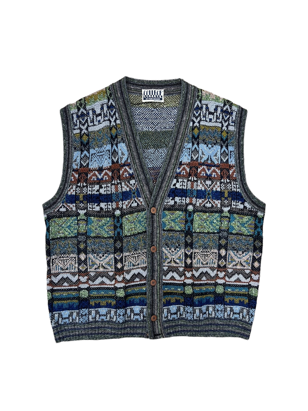 Vintage knit button vest Men’s Extra Large