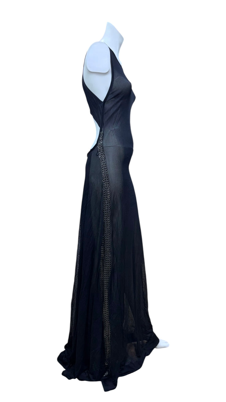 Roberto Cavalli sheer cut-out maxi dress black