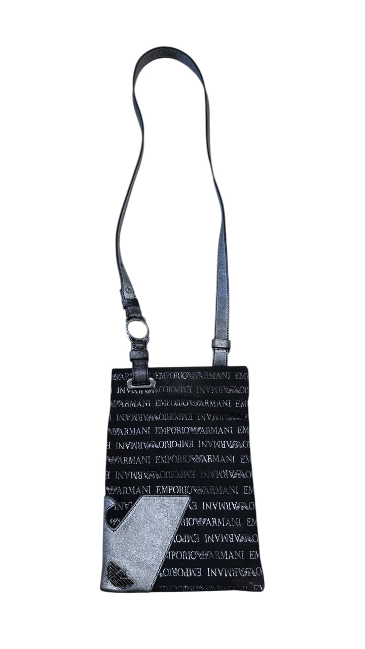 Emporio Armani Textile Black Logo Messenger