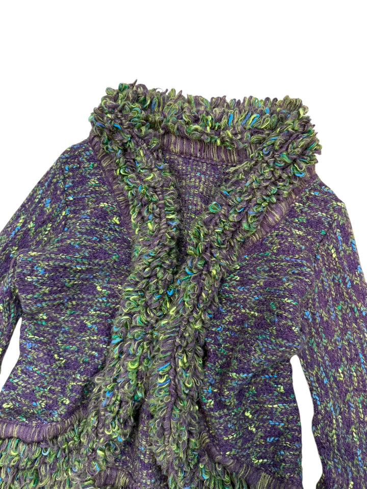 Vintage Italian funky boucle knit cardigan small