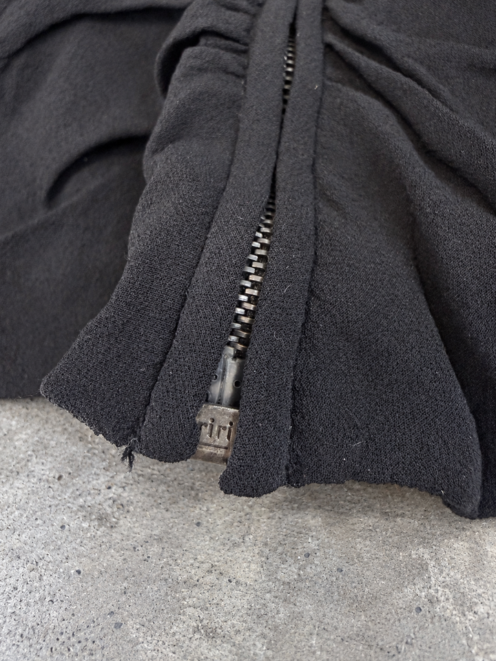 Prada black ruched silk top