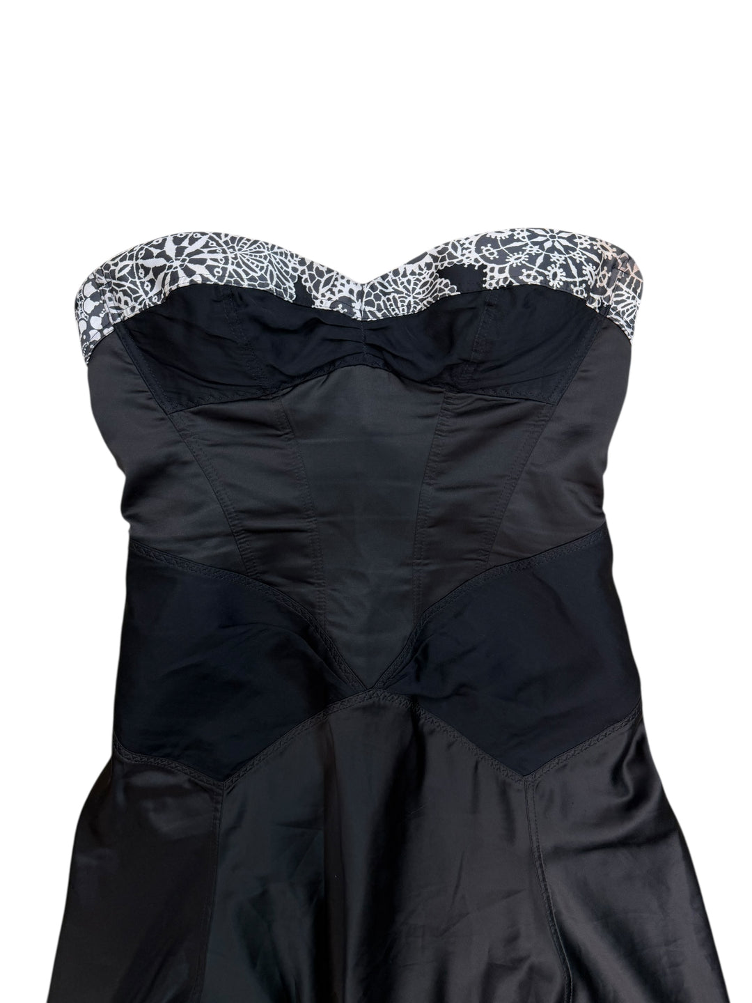 Just Cavalli vintage strapless black silk dress medium