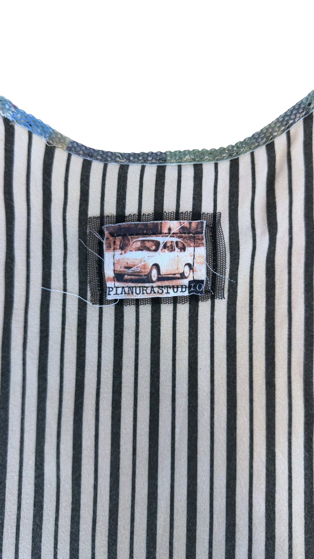Pianura Studio graphic mesh art tank top