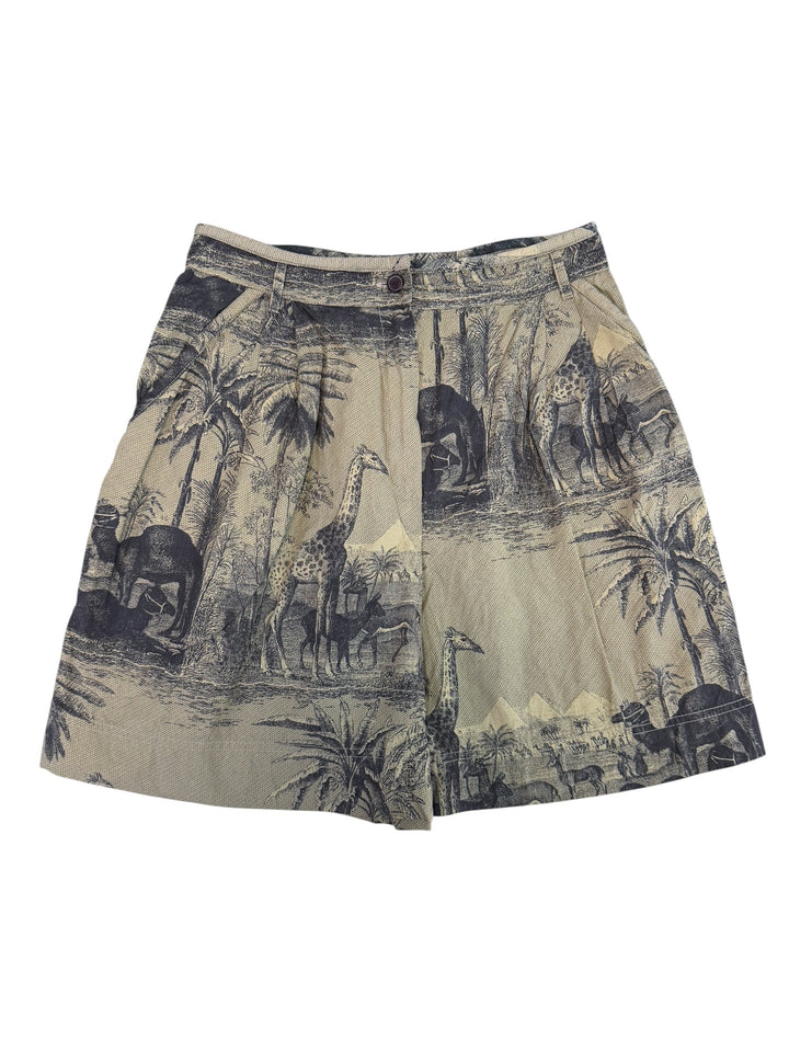 Byblos vintage safari print bermuda shorts