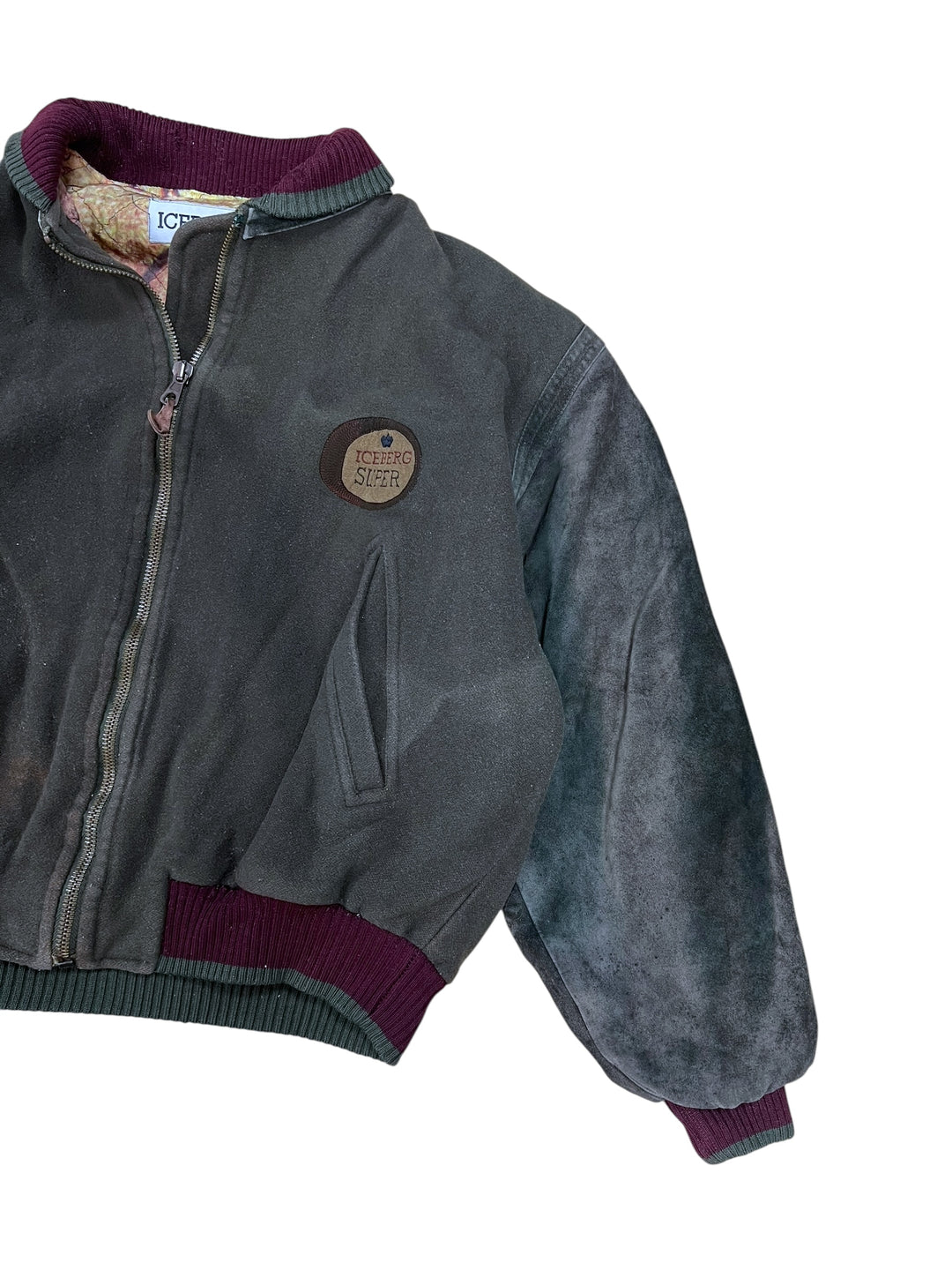 1990s Iceberg Bomber Jacket Cartoon Car Motif