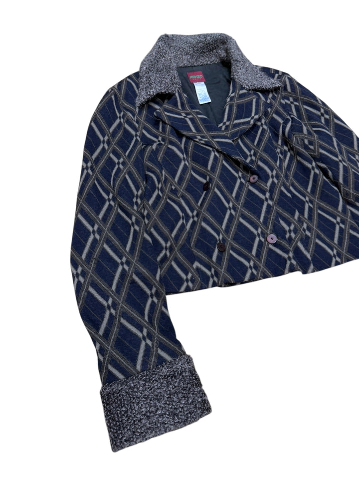 Kenzo Paris 1990s Wool Blend Cropped Jacket Made in France