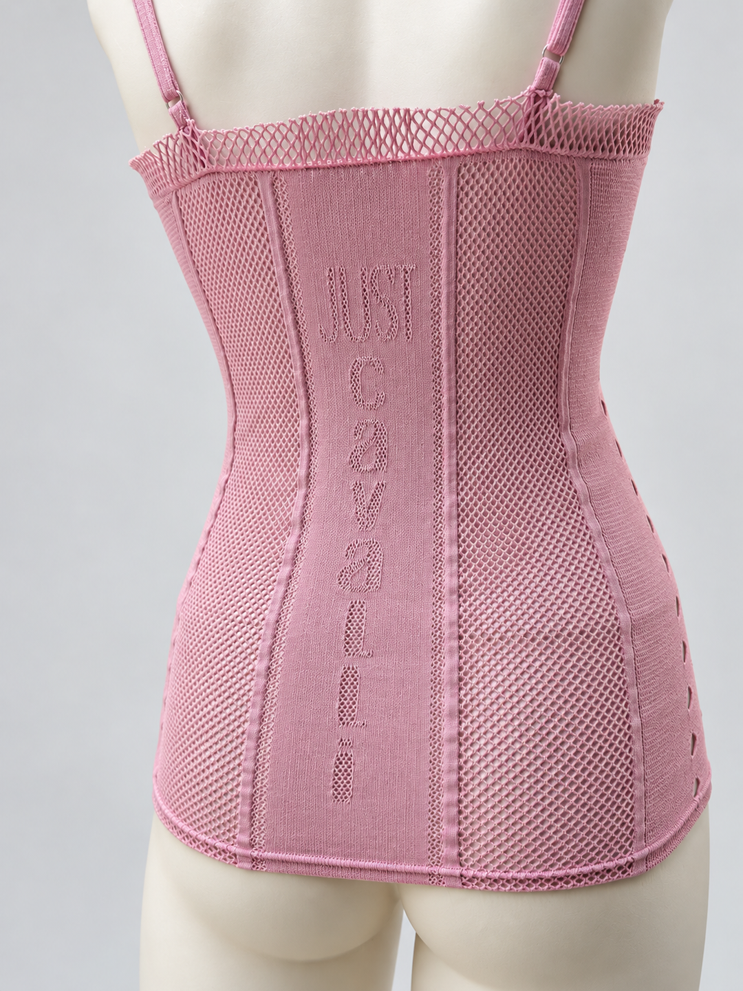 Just Cavalli pink mesh camisole top