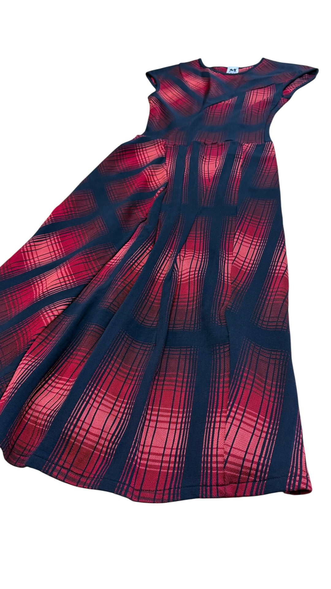 Missoni red navy midi length dress