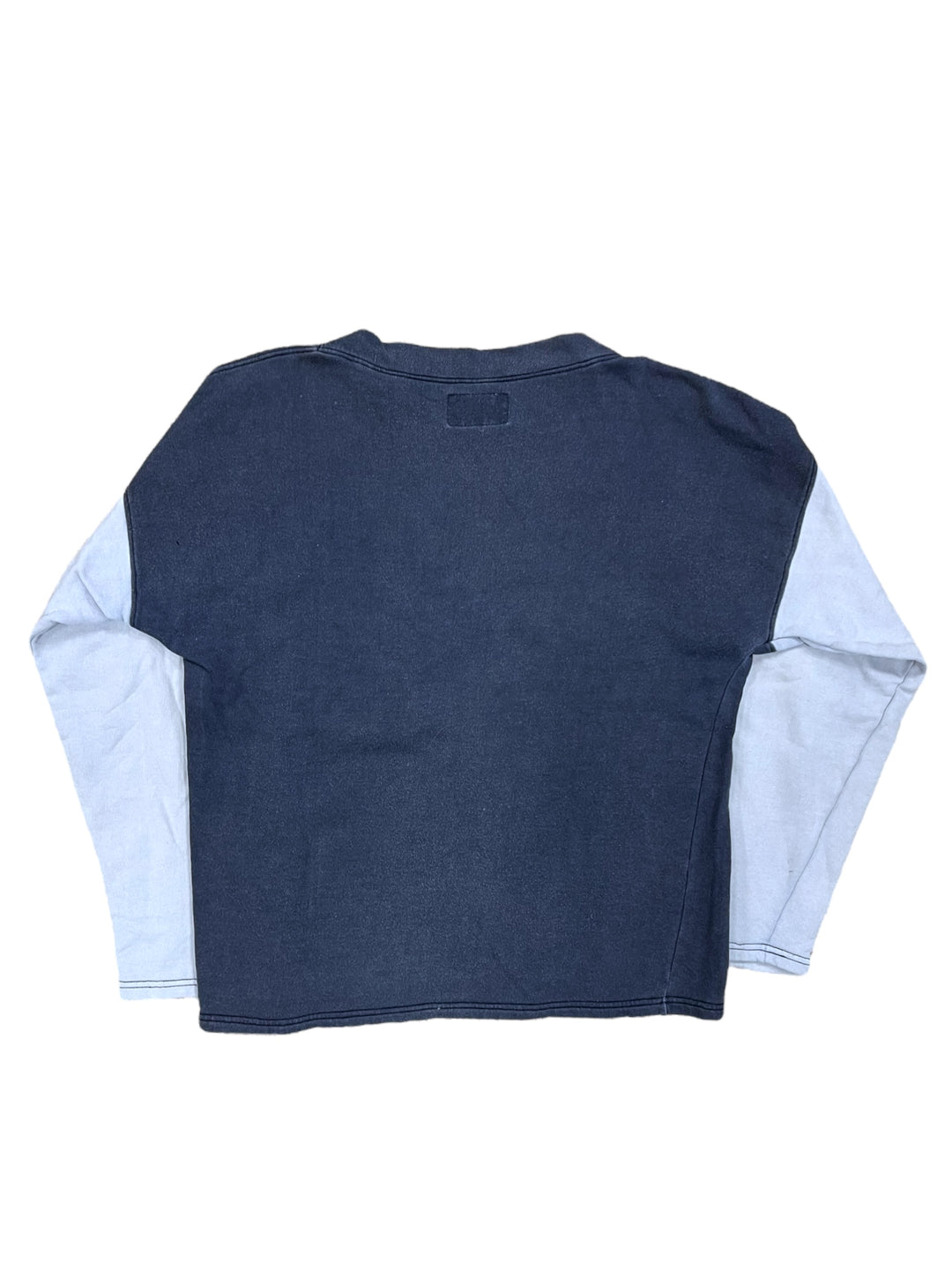 Armani Jeans Two-Tone Nautical Logo Long Sleeve Shirt Women's Large