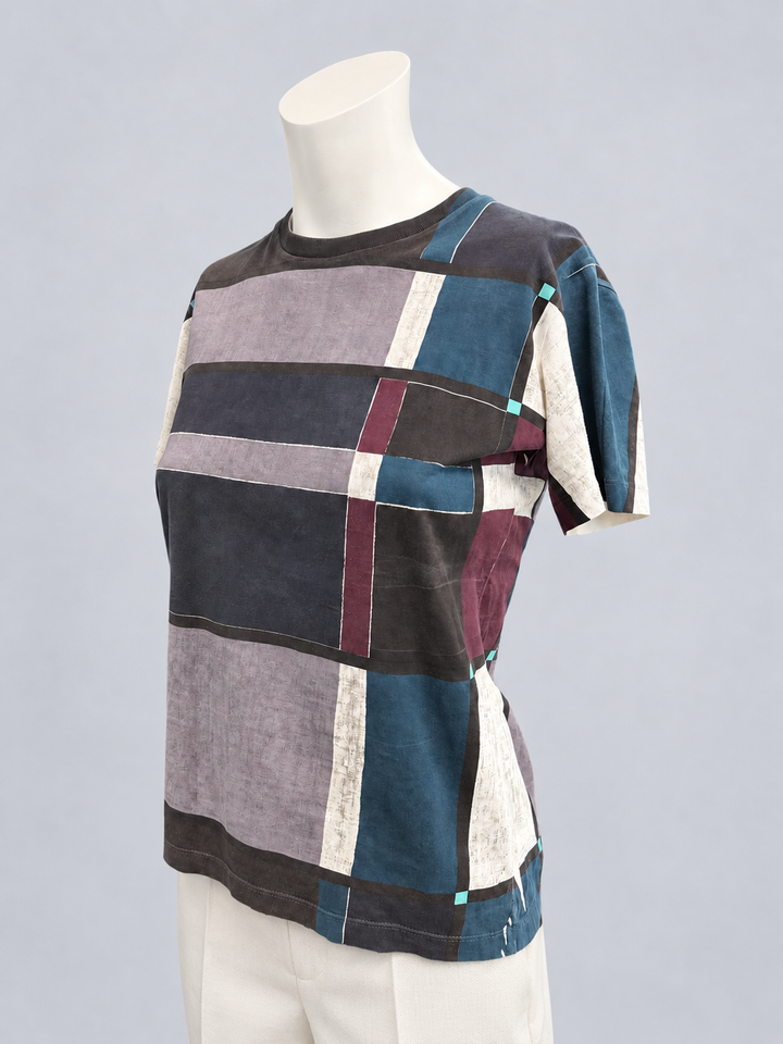 Prada Milano geometric print t-shirt small