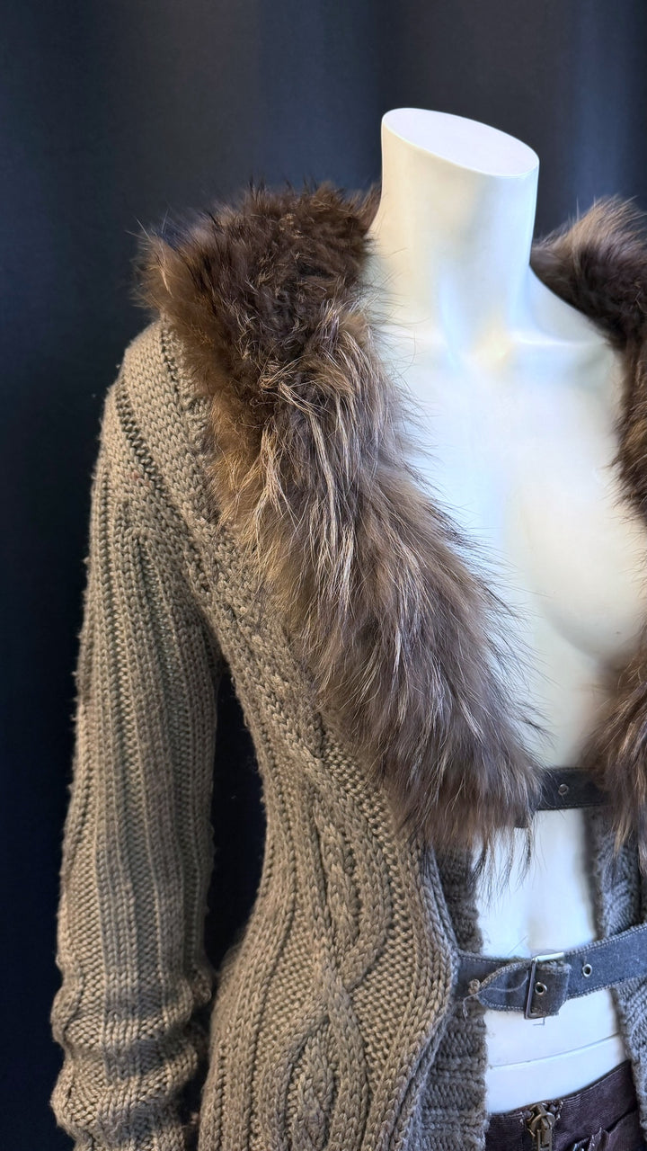 List vintage knit longline cardigan small