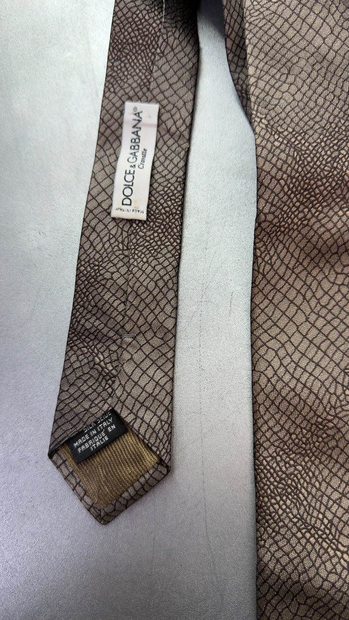 Dolce&Gabbana vintage snake print silk tie