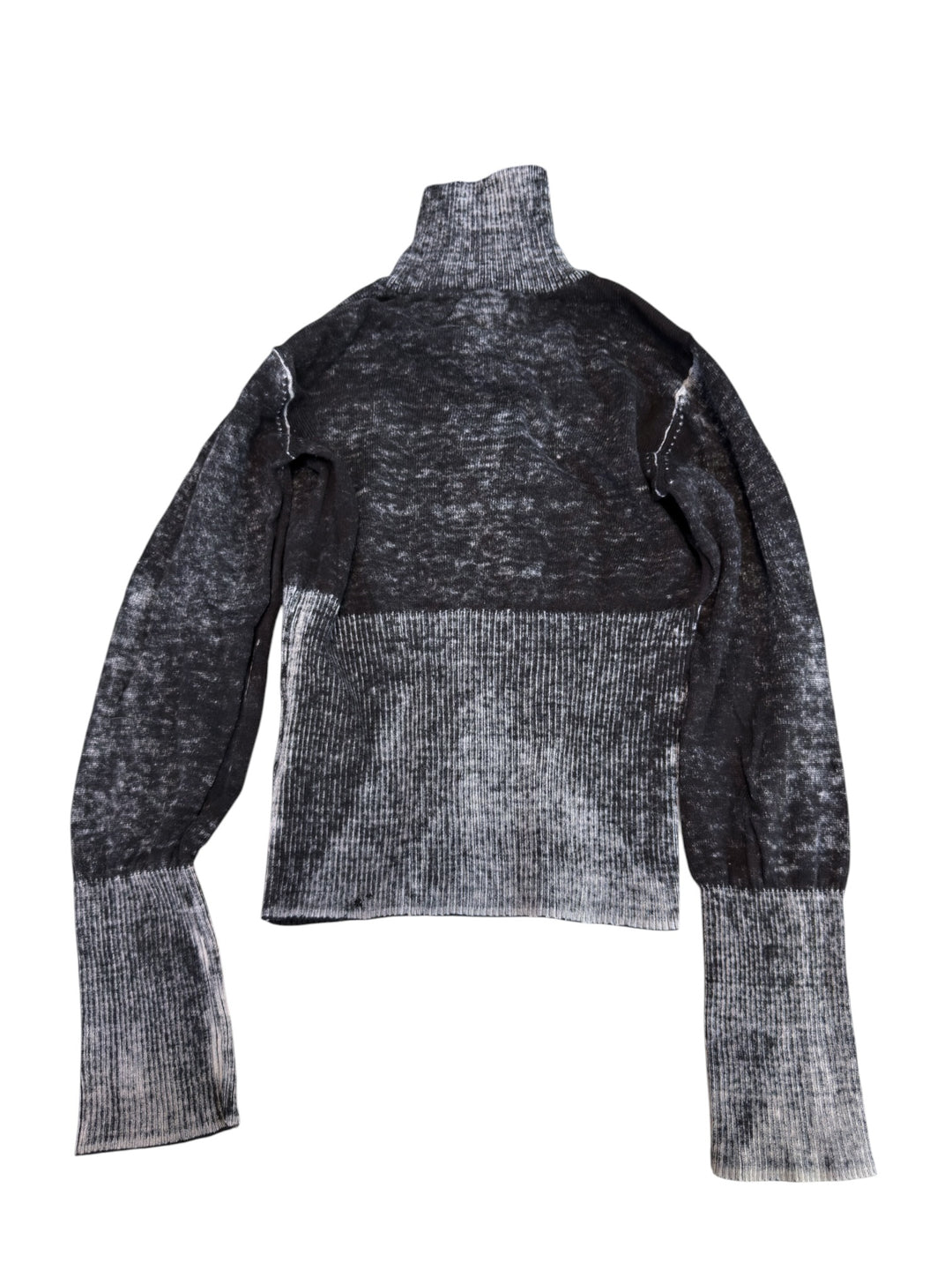 Diesel acid wash graphic zip-up knit