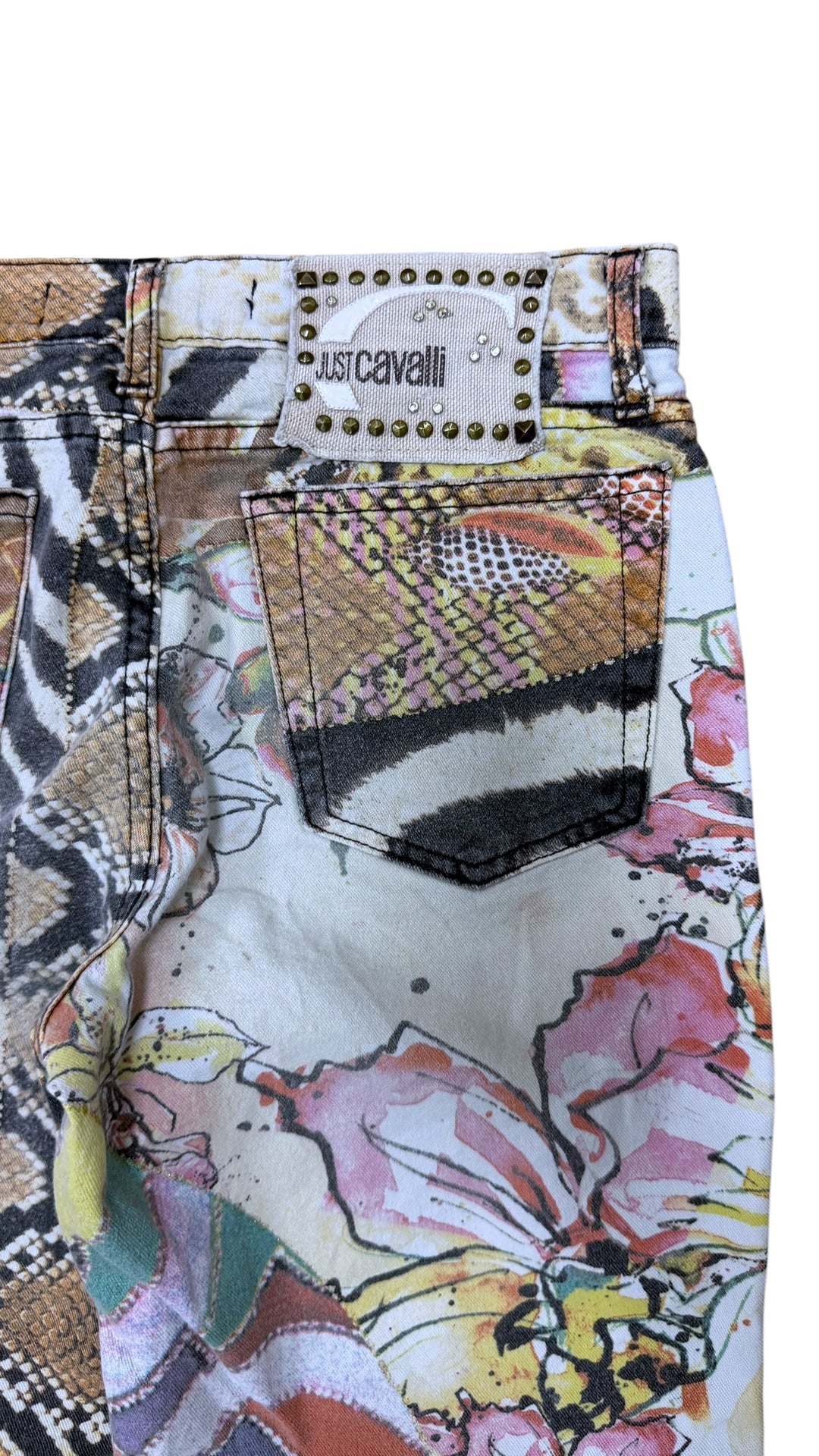 Just Cavalli snake print straight leg pants