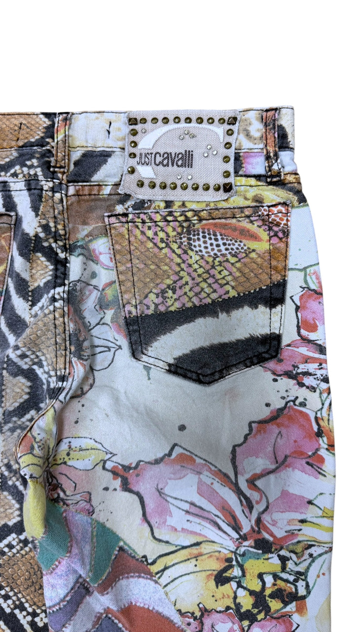 Just Cavalli snake print straight leg pants