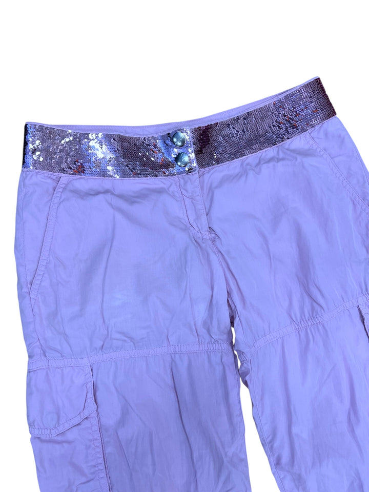 Richmond Pink Sequin Waist Cargo Pants Small eu34