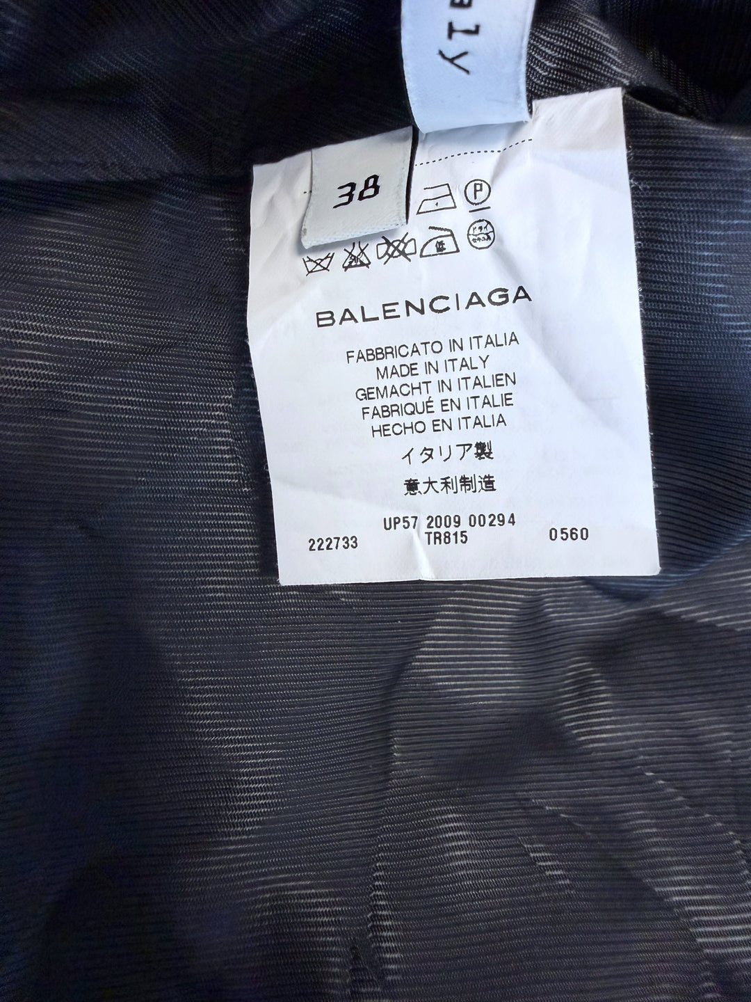 Balenciaga Paris leather-trim cropped jacket