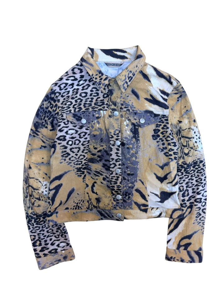 Krizia jeans vintage print denim jacket