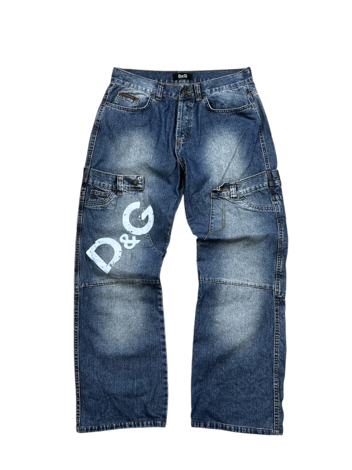 Dolce&Gabbana archive 90's double DG Logo waist jeans Men's