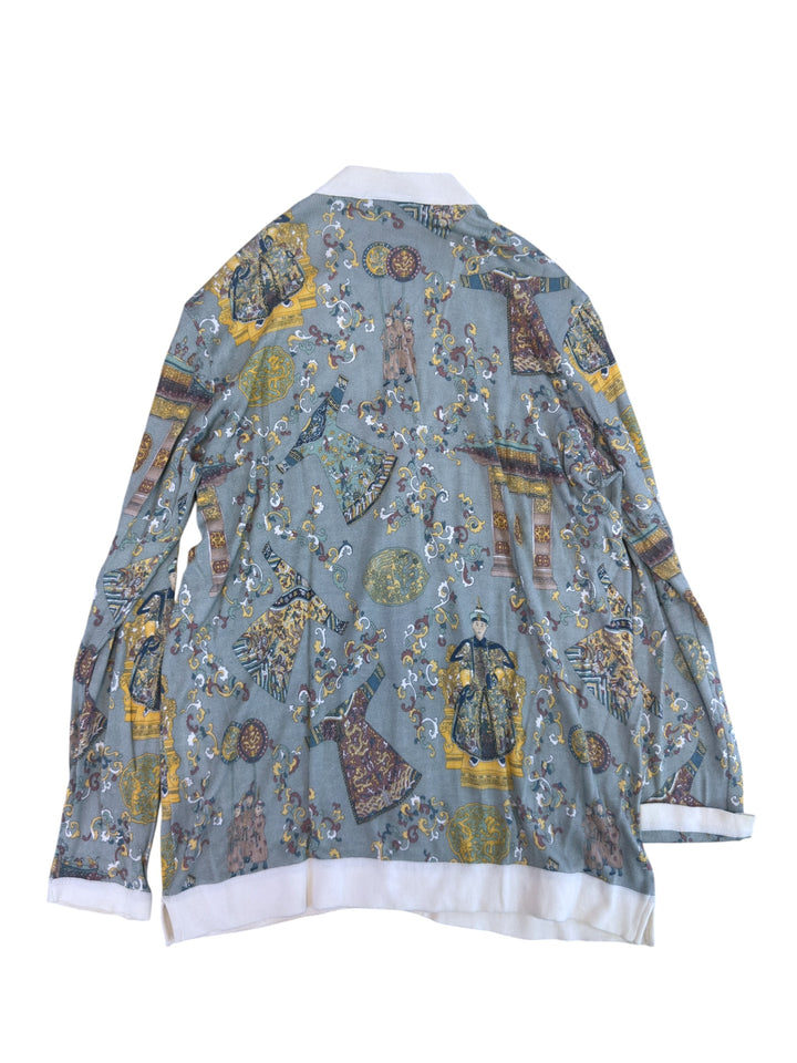 Etro milano oriental print silk blend cardigan