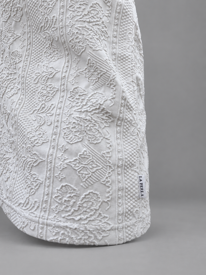 La Perla textured white mini dress