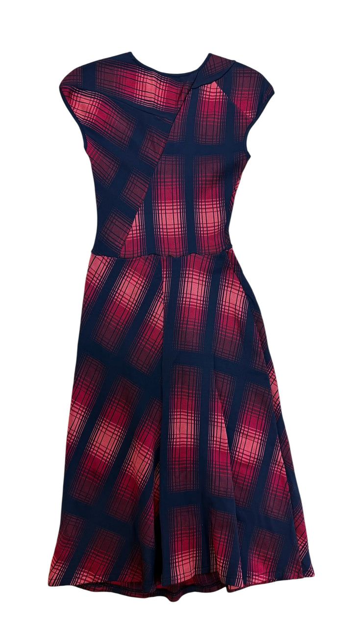 Missoni red navy midi length dress