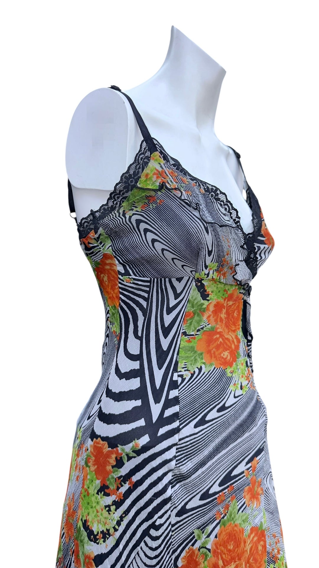Vintage silk floral slip dress