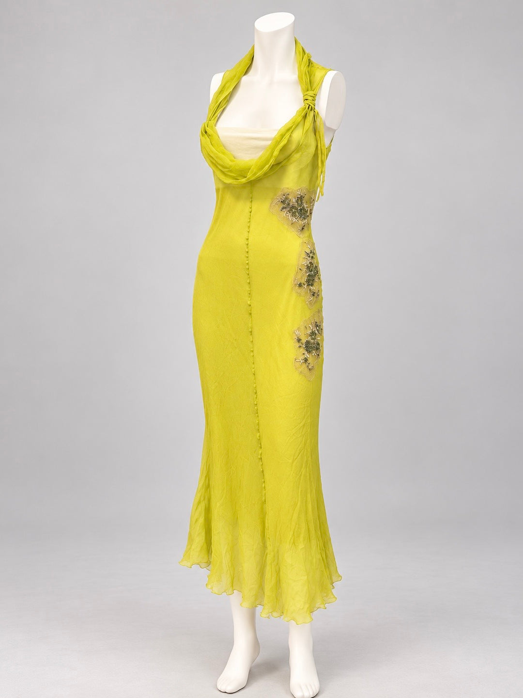 Paola Frani embellished silk midi dress