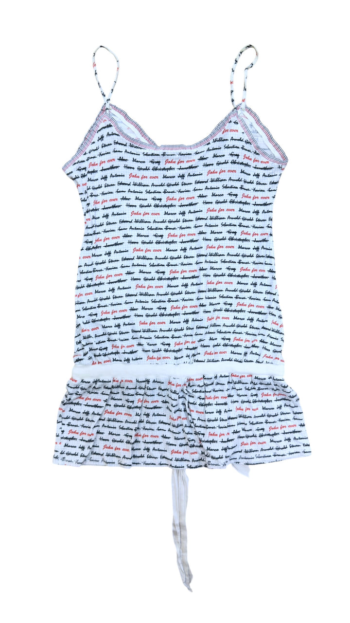 John Galliano Beachwear Y2K script print bodysuit