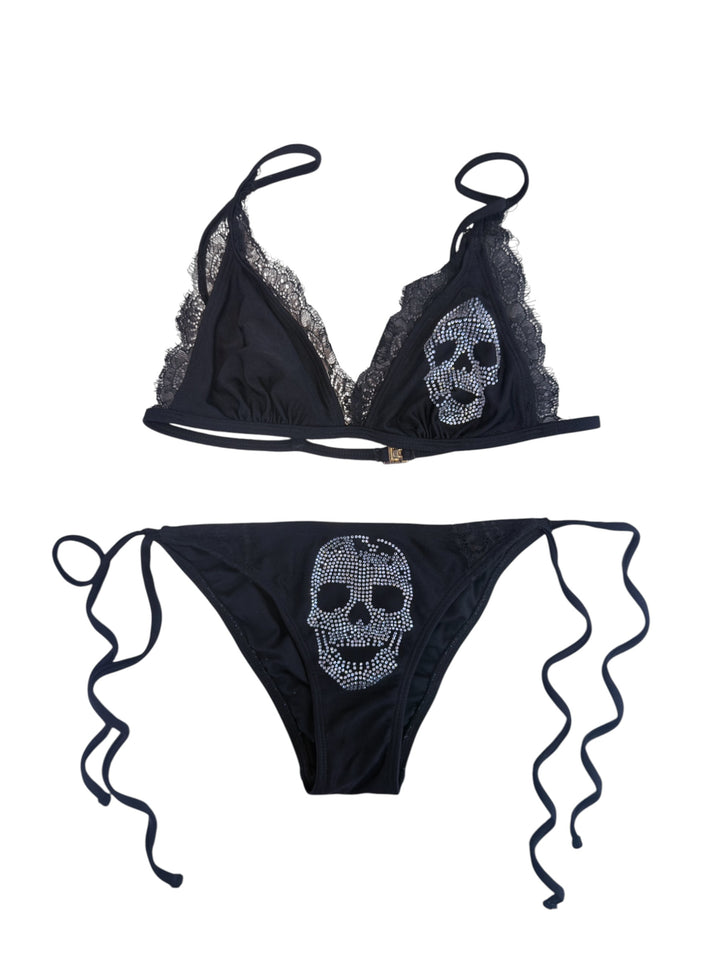 Philipp Plein crystal skull bikini set