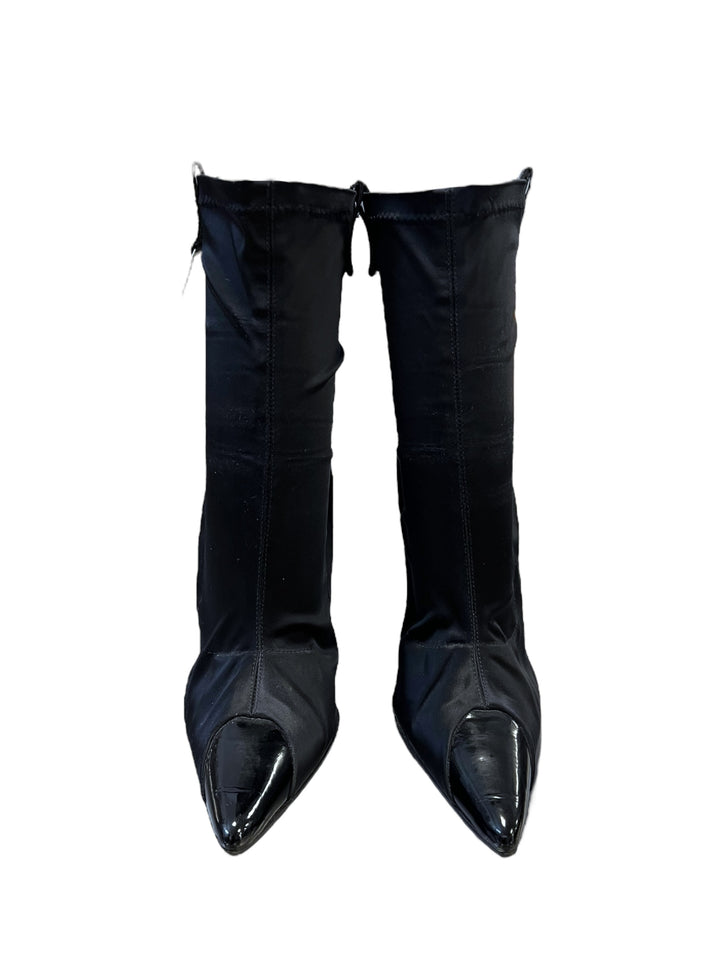 Roccobarocco y2k Black Stiletto Ankle Boots Size 39